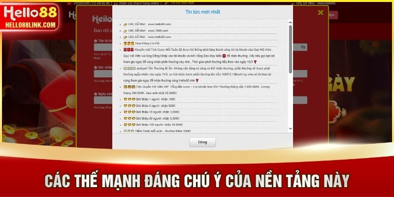 Các thế mạnh đáng chú ý của nền tảng này